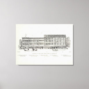 Sansome West side Sutter and Bush Canvas Print