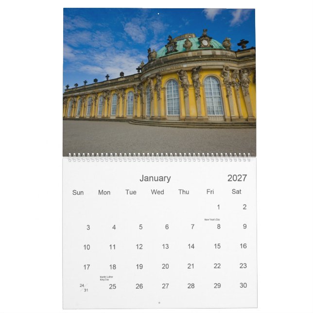 Sanssouci 2010 Calendar (Jan 2027)