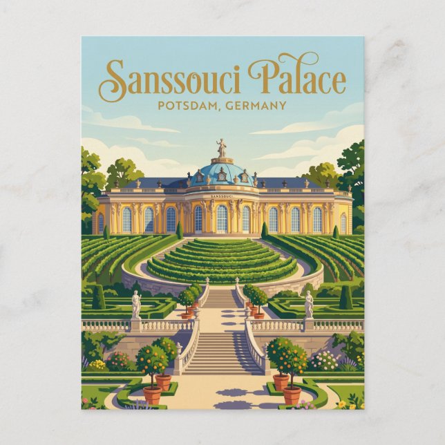 Sanssouci Palace Germany Postcard (Front)