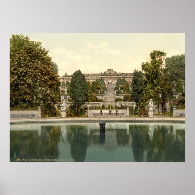 Sanssouci Palace, Potsdam, Berlin, Germany Poster (Front)