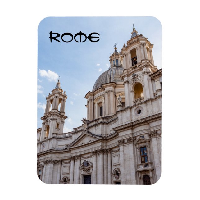 Sant Agnese Church in the Piazza Navona - Rome Magnet (Vertical)