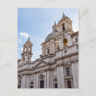 Sant Agnese Church in the Piazza Navona - Rome Postcard