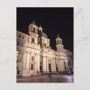 Sant Agnese Church in the Piazza Navona - Rome Postcard
