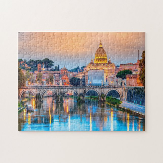 Sant Angelo Bridge Rome Italy Jigsaw Puzzle (Horizontal)
