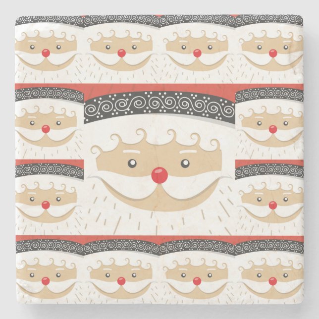 Santa 027 stone coaster (Front)