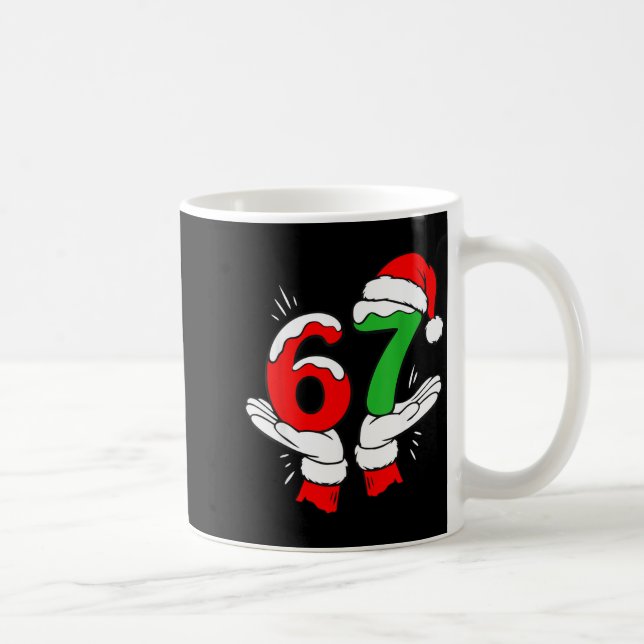 Santa 67 Christmas Funny Six Seven Meme 6 7 Meme  Coffee Mug (Right)