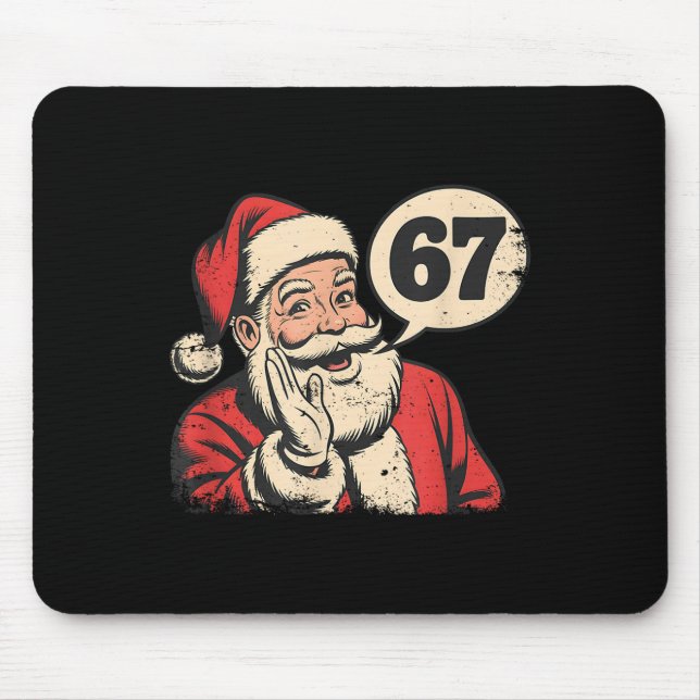 Santa 67 Christmas Six Seven Meme  Mouse Mat (Front)