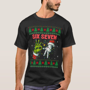 Santa 67 Christmas Ugly Sweater Fingers Six Seven