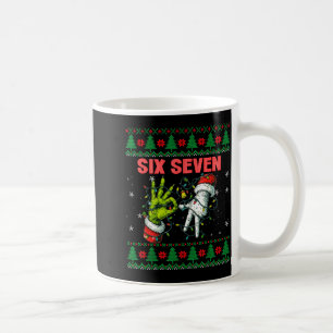 Santa 67 Christmas Ugly Sweater Fingers Six Seven  Coffee Mug