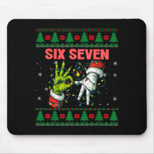 Santa 67 Christmas Ugly Sweater Fingers Six Seven  Mouse Mat
