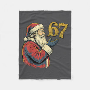 Santa 67 Number Funny Christmas Meme Se Fleece Blanket