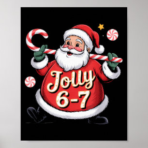 Santa 6 7 Six Seven Meme Christmas Women Men Kids  Poster