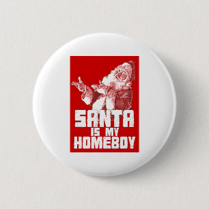 santa 6 cm round badge