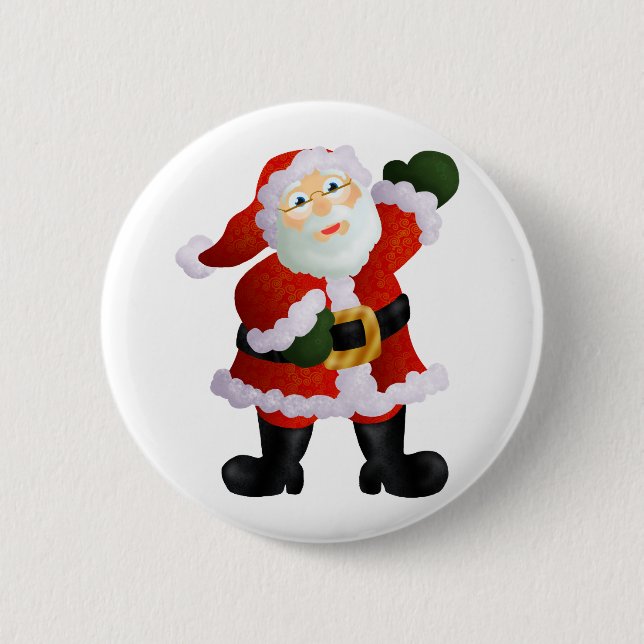 Santa 6 Cm Round Badge (Front)