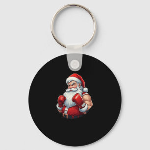 Santa A Boxer Funny Christmas Boxing Ho Ho-ly Knoc Key Ring