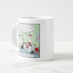 Santa After Gastric Bypass Surgery - Still Jolly Large Coffee Mug