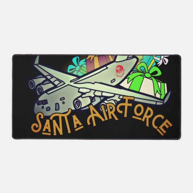 Santa, Air Force, Army Desk Mat (Front)