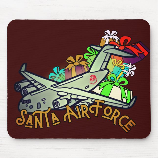 Santa, Air Force, Army Mouse Mat (Front)