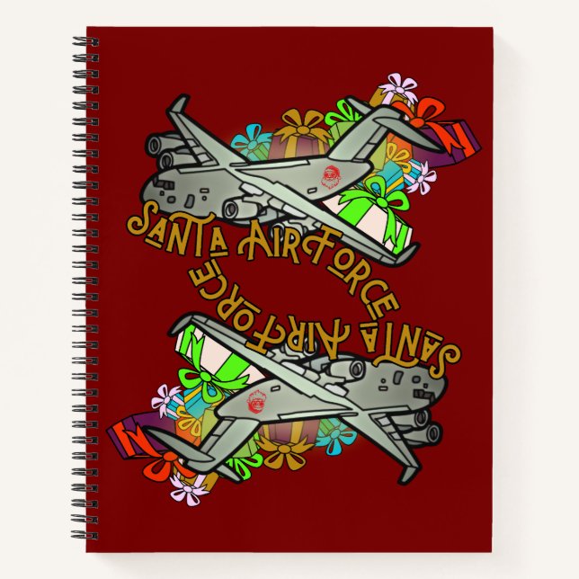 Santa, Air Force, Army Notebook (Front)