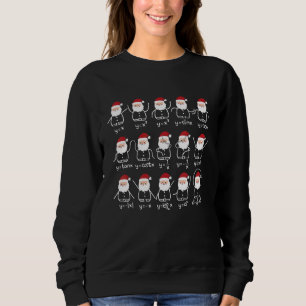 Santa Algebra Dance Graph Math Teacher Equation X Sweatshirt