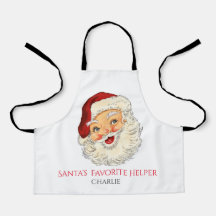 Santa All-Over Print Apron for Kids