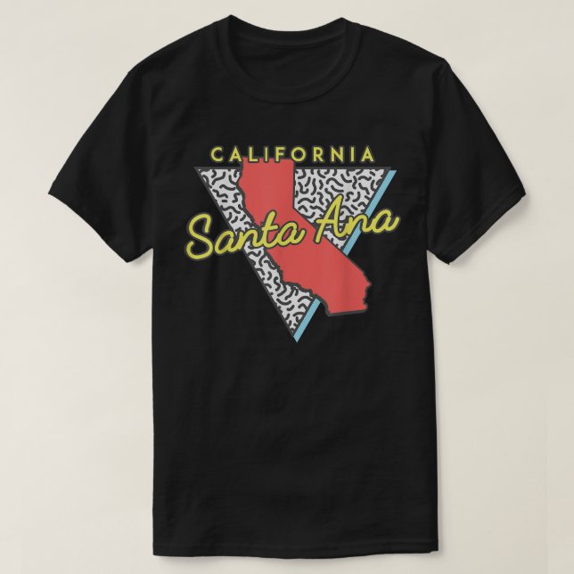 Santa Ana California T  Retro CA Souvenirs  T-Shirt (Design Front)
