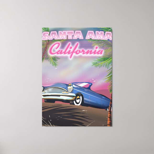 Santa Ana California travel poster Canvas Print (Front)
