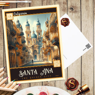 Santa Ana, California   Vintage Postcard