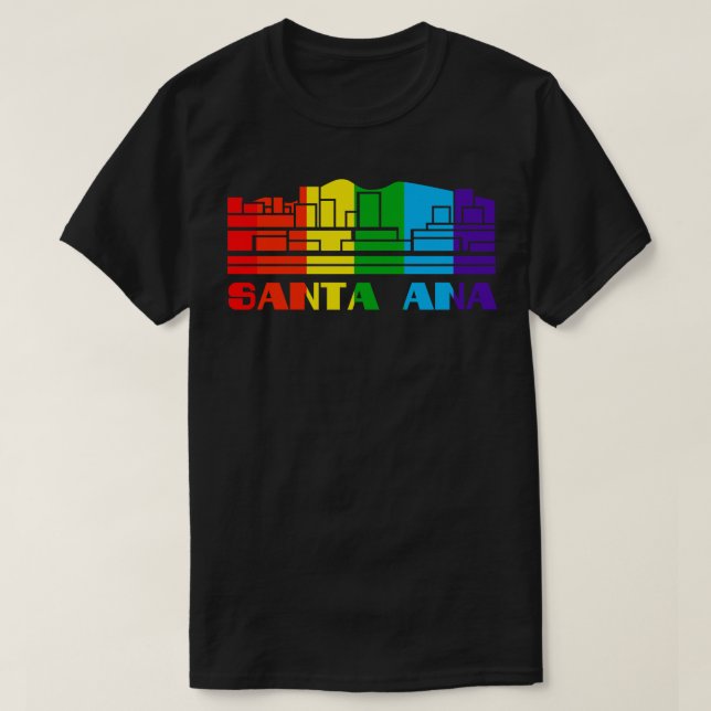 Santa Ana Pride  Santa Ana LGBT Gift LGBTQ Support T-Shirt (Design Front)