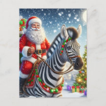 Santa and a Zebra Fantasy