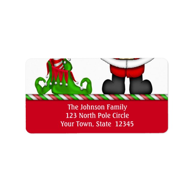 Santa and Elf Address Label (Front)