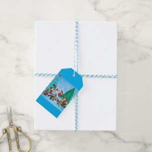 Santa and Elves Getting Ready! Gift Tags