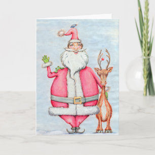 Santa and Friends Greeting Card