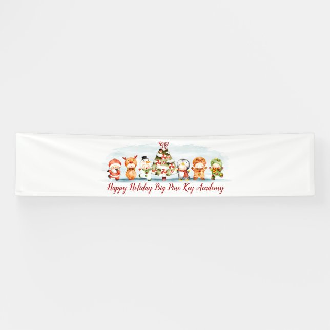 Santa and Friends Holiday Banner (Horizontal)