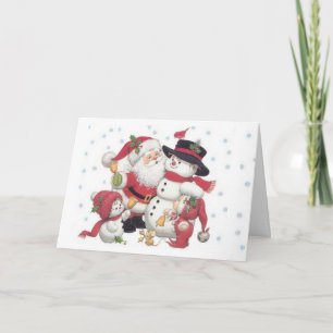 Santa and Friends Holidays Greeting Holiday Card