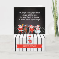 Santa And Friends On A Piano Keyboard