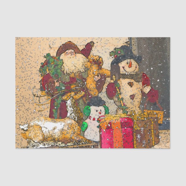 SANTA AND FRIENDS TISSUE PAPER (Front)