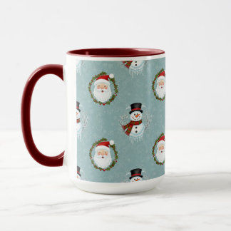 Santa And Frosty Christmas Mug