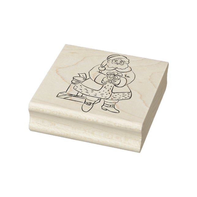 santa and gifts art stamp (Stamp)
