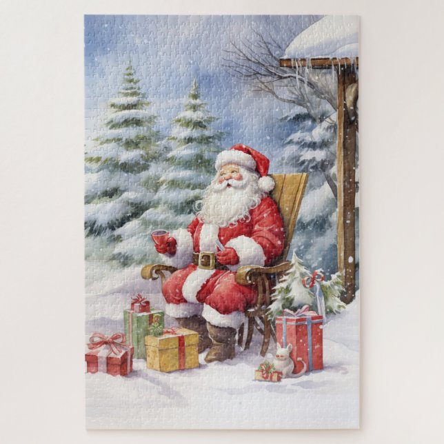 Santa and Gifts Jigsaw Puzzle (Vertical)