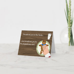 Santa and Gingerbread Man Card
