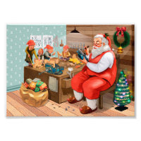 Santa and his Elves in the Workshop