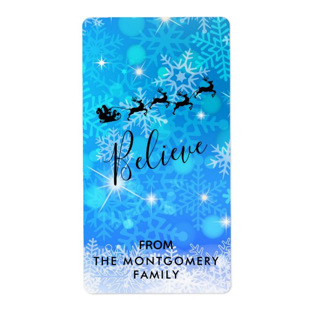 Santa and his Flying Reindeer - Believe Gift (Front)