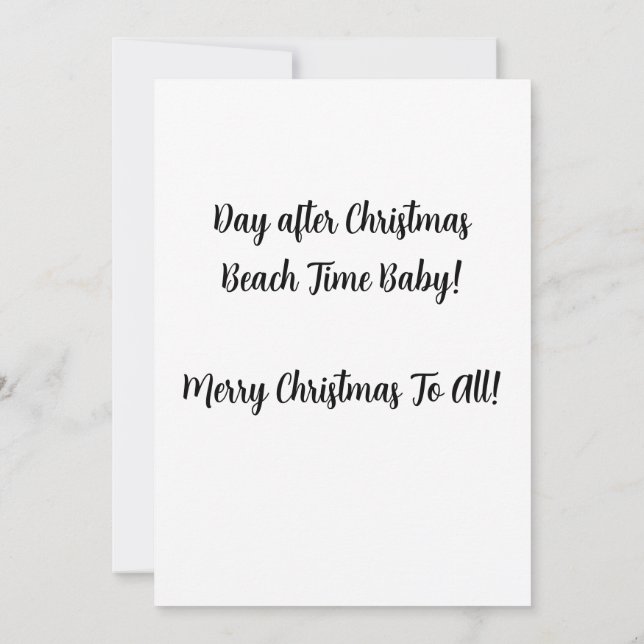 Santa and his Ray-Bans - Marry Christmas! Invitation (Back)