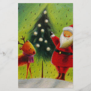 Santa and his Reindeer Stationery