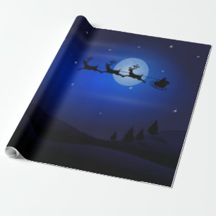 Santa and his Reindeer - Wrapping Paper