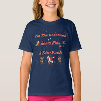 Santa and His Six-Pack Buddies T-Shirt