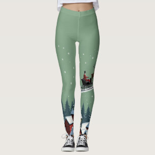 Santa and His Sleigh Leggings