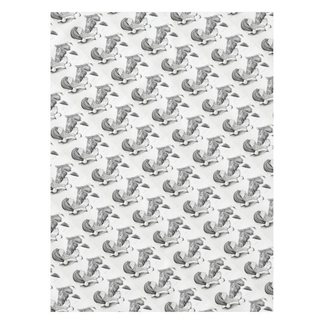 Santa-and-Horse-1 Tablecloth (Front)