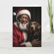Santa and Labrador